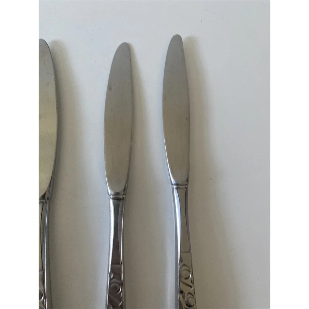 5 Dinner Knives Hollow 1847 Rogers IS International NAVAHO Stainless 8 7/8